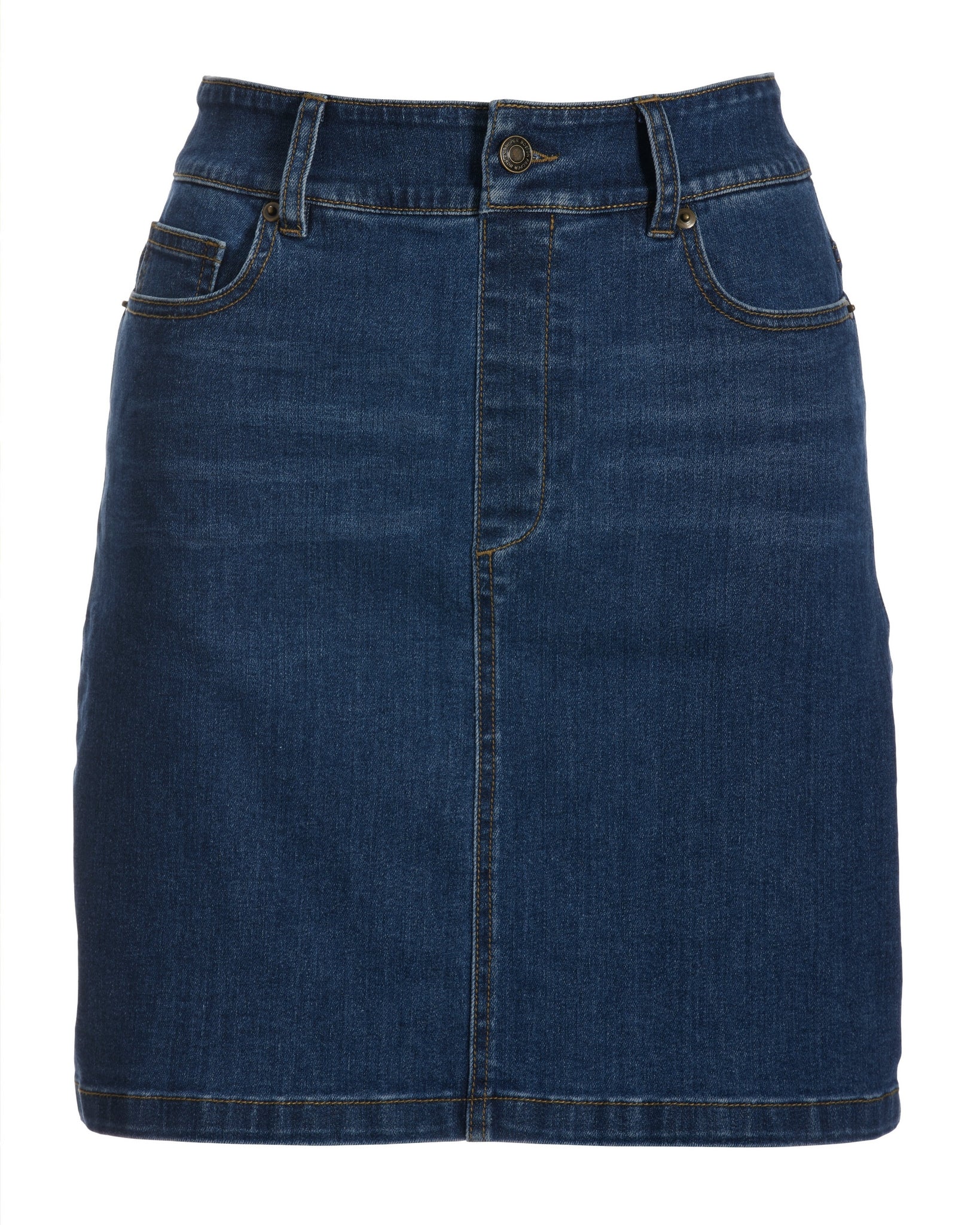 Proper Pull On Denim Skort Medium Wash - Image 2